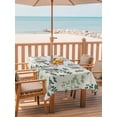 thumbnail image 2 of Outdoor Tablecloth with Umbrella Hole for Patio/Picnic/Party/Camping, Sage Green Botanical Waterproof Table Cloth Rectangle Table Cover Washable, Rustic Country Spring Floral Summer Leaf (52"x 70"), 2 of 8