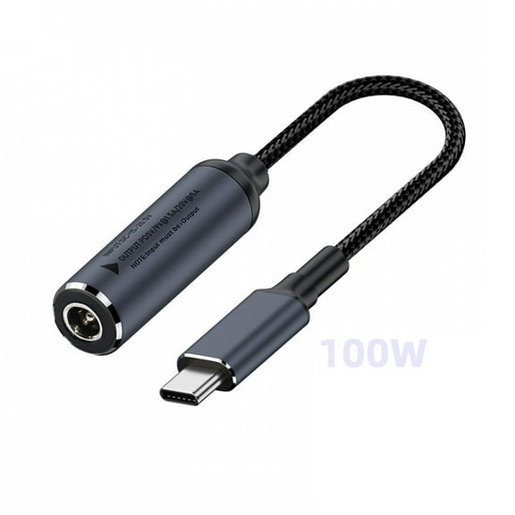 CY DC Jack 5.5X2.1mm Input to USB-C Type-C Power 100W Charge Cable for Laptop Phone PD9V 5V 20V