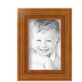 thumbnail image 2 of ArtToFrames 4" x 6" Honey Picture Frame, 4x6 inch Brown Wood Poster Frame (WOM-4097), 3 Pack, 2 of 8