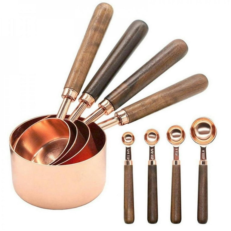 Copper Measuring Cups - Set of 4  Copper measuring cups, Measuring cups,  Copper kitchen utensils