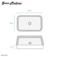 thumbnail image 4 of Concorde 24 Rectangle Ceramic Vessel Sink, 4 of 11