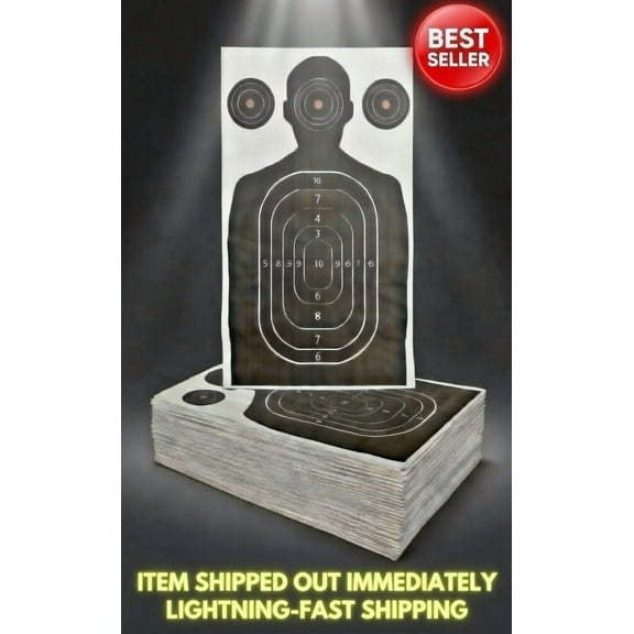 25 Paper Targets Range Bulk Pack Silhouette 12x18