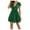 Green summer dress for women, variant on Summer Dresses for Women Tie Front Elastic Waist Ruffle Swing Party Formal Dresses Short Sleeve V-Neck Solid Mini 2024 Casual Dress Hot Pink s Under $5