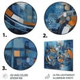 thumbnail image 3 of Designart "Equilibrium of Orange and Blue II" Modern Geometric Metal Wall Art Prints, 3 of 5