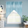 thumbnail image 6 of Swag Valance Curtains for Windows, Teal Blue Light Filtering Kitchen Curtains with Rod Pocket, Modern Abstract Art Ombre Striped Decorative Window Treatment Valances for Living Room, 36x63 - 2 PCS, 6 of 9