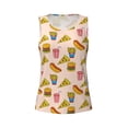 thumbnail image 4 of Lsque Hamburger Pizza Coke Printed Workout Tank Tops for Women, Athletic Sports Tank Tops, Compression Sleeveless Dry Fit Shirts,Sleeveless Yoga Shirt-, 4 of 9