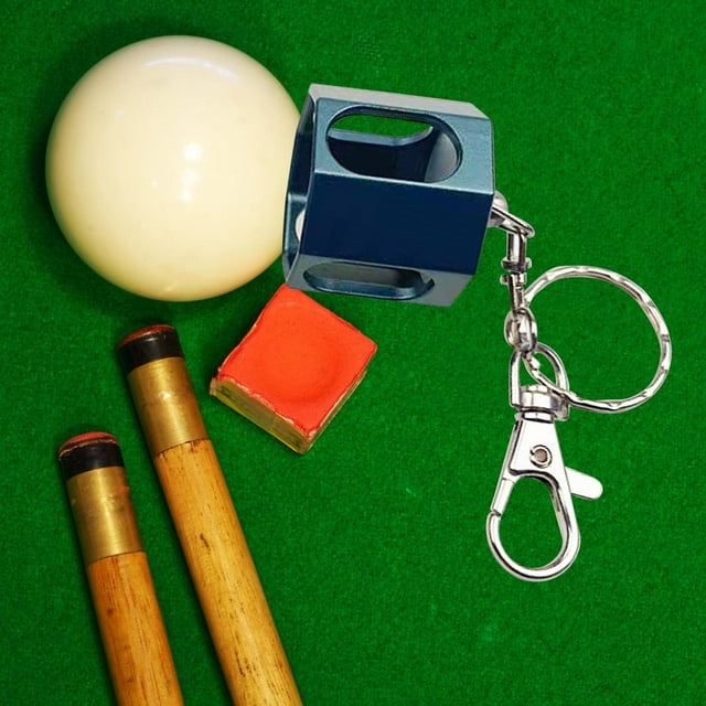 Pool Cue Chalk Holder Keychain for Round/octagonal Chalk Chalk Storage Case Green