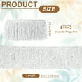 thumbnail image 2 of Uxcell Franges à Sequins avec Franges pour Couture, Franges pour Robe Latine, Danse de Scène, Blanc, 2 Yards x 4 Po, 2 of 7