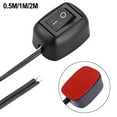 thumbnail image 3 of Car Switch Paste Type Toggle Switch With Cable 12V 10A For Fog Ring Drive Lights 50Cm Smile Home, 3 of 5