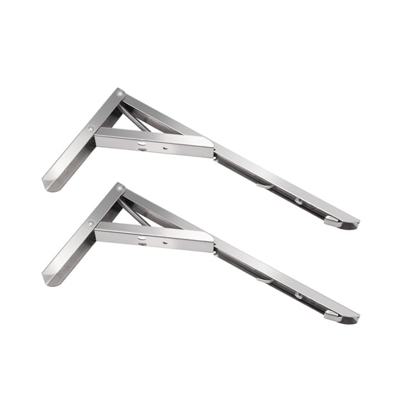 Soportes De Estante Plegables De 8 Pulgadas, Soporte Plegable De Acero Inoxidable Resistente, Soportes Plegables Diy Montados En La Pared Para Mesa, Escritorio, Banco De Trabajo 1 Par Cateissary HA024806-03