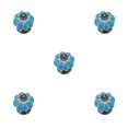 thumbnail image 1 of Langgg Céramique Boutons de Porte de Citrouille Armoire Tirer Poignée Rétro Décoratif Poignée Salon Réparation Quincaillerie Bleu 5Set, 1 of 6