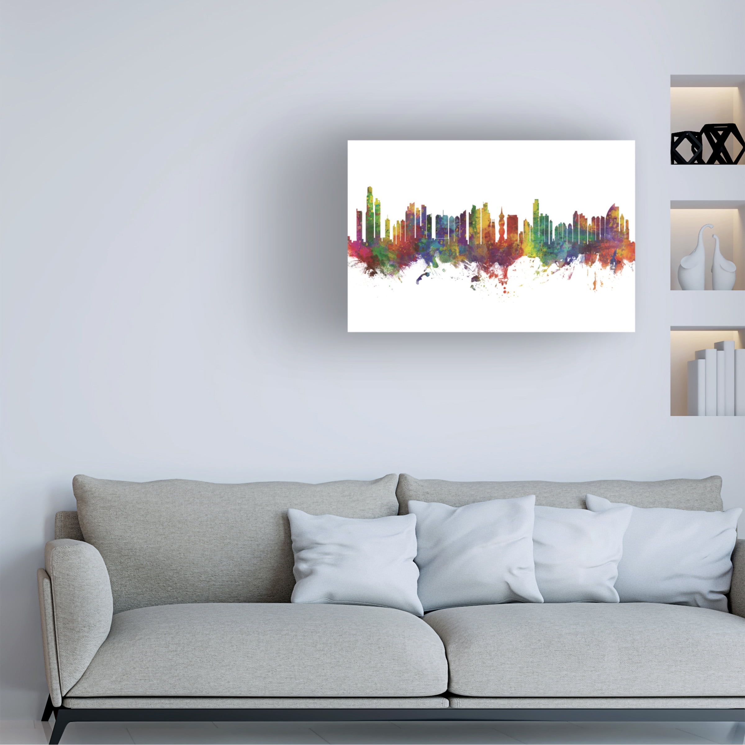 Michael Tompsett 'Panama City Skyline' Canvas Art