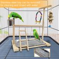 thumbnail image 4 of Stand,Feeder Cups Conure Wood Ladder Versatile Parakeet Cups Stand Ladder Stand With Conure, 4 of 6