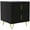 Black, variant on HOMCOM Nightstand, Bedside Table, Side End Table w/ 2 Drawers, Metal Legs