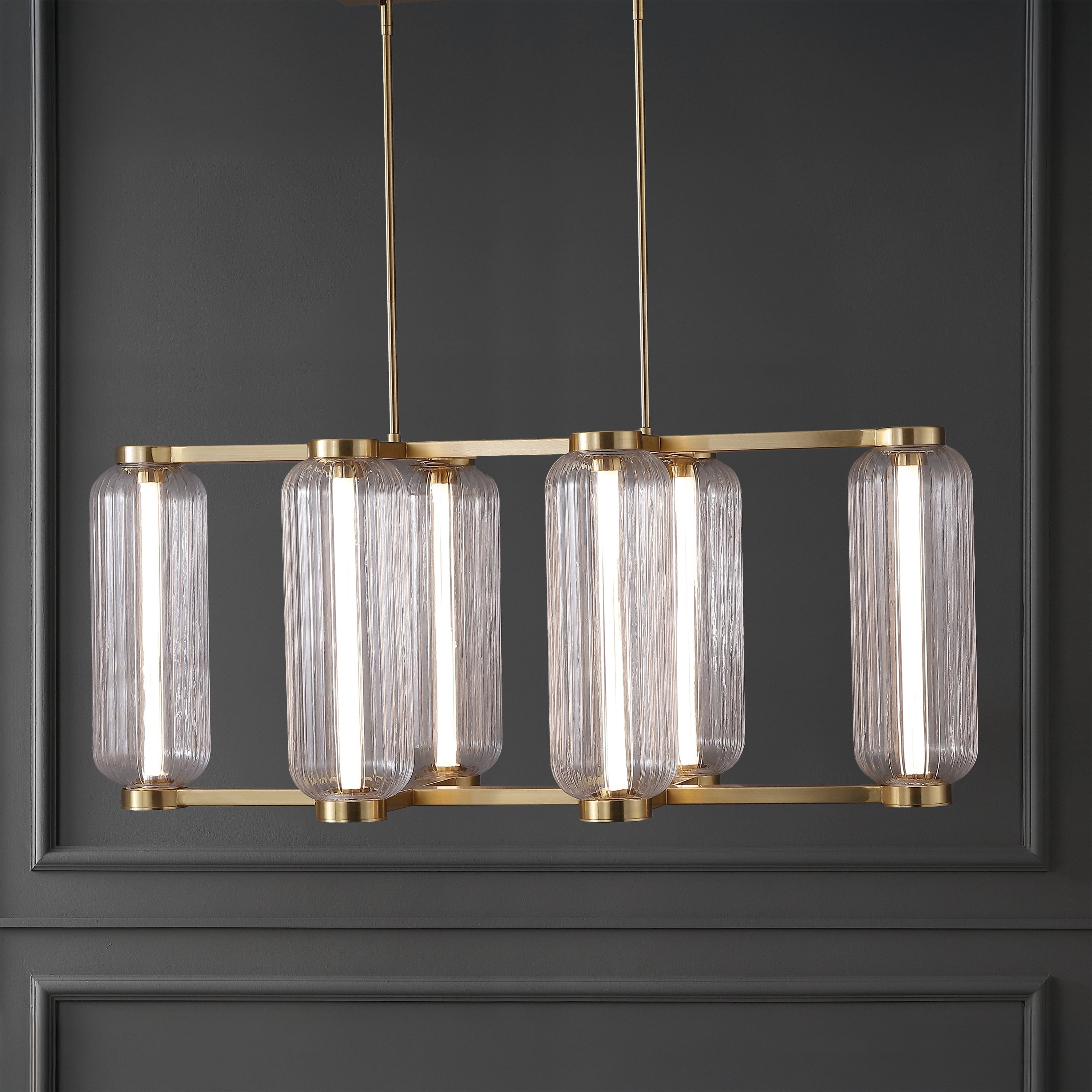 Safavieh Counture Cyndy Glass Chandelier, Gold/Clear