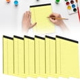 thumbnail image 2 of 6 Pcs Colored Legal Pads for To-Do Lists Note Taking, 8X5 College Ruled Note Pads Writing Pads Lined Paper Pads Perforated Notepads,50 Sheets 80Gsm Thick No Ink Bleed Sturdy Backing Pads(Yellow), 2 of 9