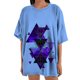 thumbnail image 1 of Blusa informal de manga corta con estampado geométrico de manga corta para mujer Fridja  gope2826, 1 of 6