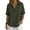 00-Army Green1236, variant on XIAOCHA Women's Two Button Notch Neck Blouse Roll Cuff Short Sleeve Loose Fit Blouses Everyday Street Short Sleeve Tops