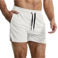 thumbnail image 2 of JoveMarine Men's Quick Dry Mesh Training Pants Breathable Running Shorts for Fitness and Sports Thin Casual Summer Pants White 2XL, 2 of 6