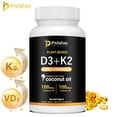 thumbnail image 2 of Vitamina K2+D3 con aceite de coco orgánico natural: favorece la salud del calcio, los huesos y el sistema inmunológico - 120 cápsulas, 2 of 5