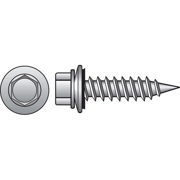 Tornillos autoperforantes HILLMAN No. 10 Ga. Cabeza hexagonal de 7,62 cm de largo