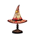 thumbnail image 2 of Witch Lamp Witches Hat Lamp Witch Hat Table Lamp Halloween Glowing Resin Ornament Gothic Witch Hat Night Light Mini Night Light for Bedroom Shelf Spooky Decor with LED(Red), 2 of 5