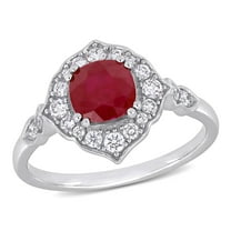 Everly Women's Ruby 14K White Gold Engagement Ring