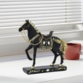 thumbnail image 4 of Estatua de caballo Escultura de caballo Resina Regalo de inauguración de la casa Colección Animal realista Negro, 4 of 7