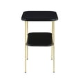 thumbnail image 4 of Convenience Concepts Lunar Chairside End Table with Shelf, Black/Gold, 4 of 5
