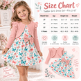 thumbnail image 7 of Aideaone Toddler Girls Dress Sleeveless Floral with Ruffle Cardigan 2 Piece Outfit Set 2-6T, 7 of 7
