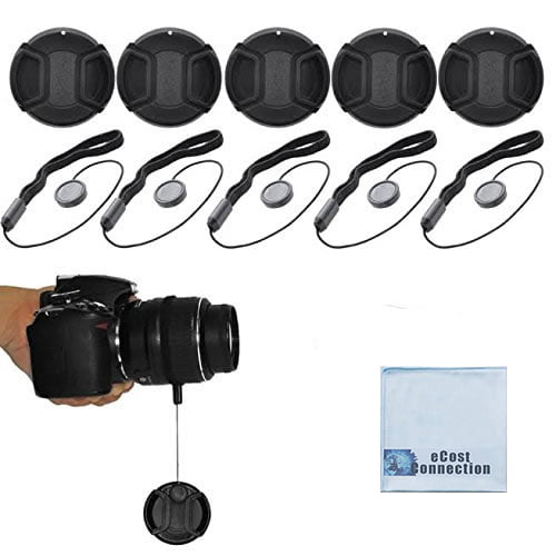 Lens Cap Keepers included Lens Cap Bundle Canon Sony 4 Snap-on Lens Covers for DSLR Cameras including Nikon 58mm 