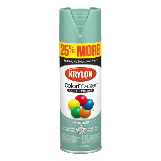 Krylon® ColorMaster Paint + Primer Satin Jade Green, 15Oz Walmart