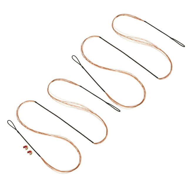 Bow String Replacement,12 Strands Recurve Bowstring with Nock Point for AMO 57", Black and Orange