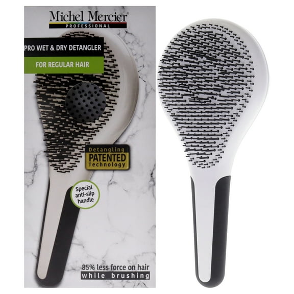 Michel Mercier Pro Wet and Dry Detangler - Regular Hair, 1 Pc Hair Brush