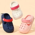 thumbnail image 4 of UJNDER Kids Clogs Boys and Girls Simple Lightweight Soft Sole Anti-Slip Slip-On Indoor Outdoor Slippers for Kids,White,2.5-3 Years, 4 of 5