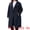 Dark Blue, variant on DARING DIVA Women's Plus Size Long Sleeve Stand Collar Trench Coat 1X Brick Red