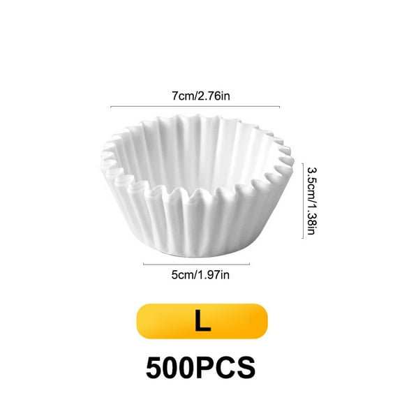 500/1000Pcs Chocalate Paper Liners Baking Muffin Cake Cups Forms Cupcake Cases White Party Tray Mold Greaseproof Wrappers Holder