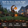 thumbnail image 3 of Solar Black Cat & Pumpkin Moon Garden Stake Light, Halloween Outdoor Waterproof LED Yard Decoration with Crescent Moon, Hanging Jack-o'-Lantern Lantern for Garden, Patio, Walkway, Porch, Black Cat, 3 of 5