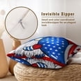 thumbnail image 3 of 4th of July American Gnome Pillow Cover Set of 2 Patriotic Red Blue Stars Stripes Throw Pillow Covers 18x18 Inch Independence Memorial Day Double Sided Home Decor Pillowcase for C, 3 of 6