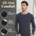 thumbnail image 3 of Thermal Underwear for Men Long Johns with Fleece Lined Base Layer Men Winter Hunting Gear Sport Top Bottom 3 Full Thermal Set (S - 3XL), 3 of 9
