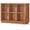 Brown0, variant on Joaxswe 8 Cube Storage Book Shelf, 52" Long Horizontal Bookshelf with Curved Edge, Floor Standing Wooden Cubby Bookcase with Base, Modern Low Console Book Case, TV Stand for Living Room, Natural Oak