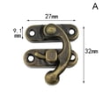 thumbnail image 1 of Antique Vintage Catch Jewellery Box Hasps Pad Gift Lock Hooks+Hinges U3Y2, 1 of 9