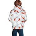 thumbnail image 3 of Bingfone Koi Fish Corals,Spring Summer Pattern Youth Classic Hoodies Soft Hooded Pullover Sweatshirts for Girls and Boys, 3 of 6