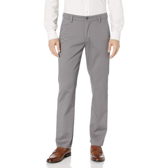 Dockers Men's Easy Khaki Slim Tapered Fit Pants, Burma Grey (Stretch), 34W x 30L