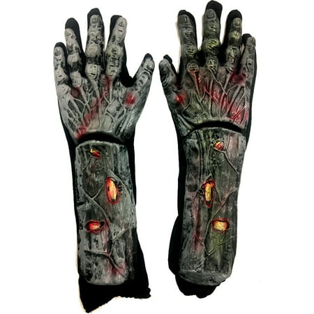 Adults Undead Zombie Exposed Rotted Flesh Gloves Costume