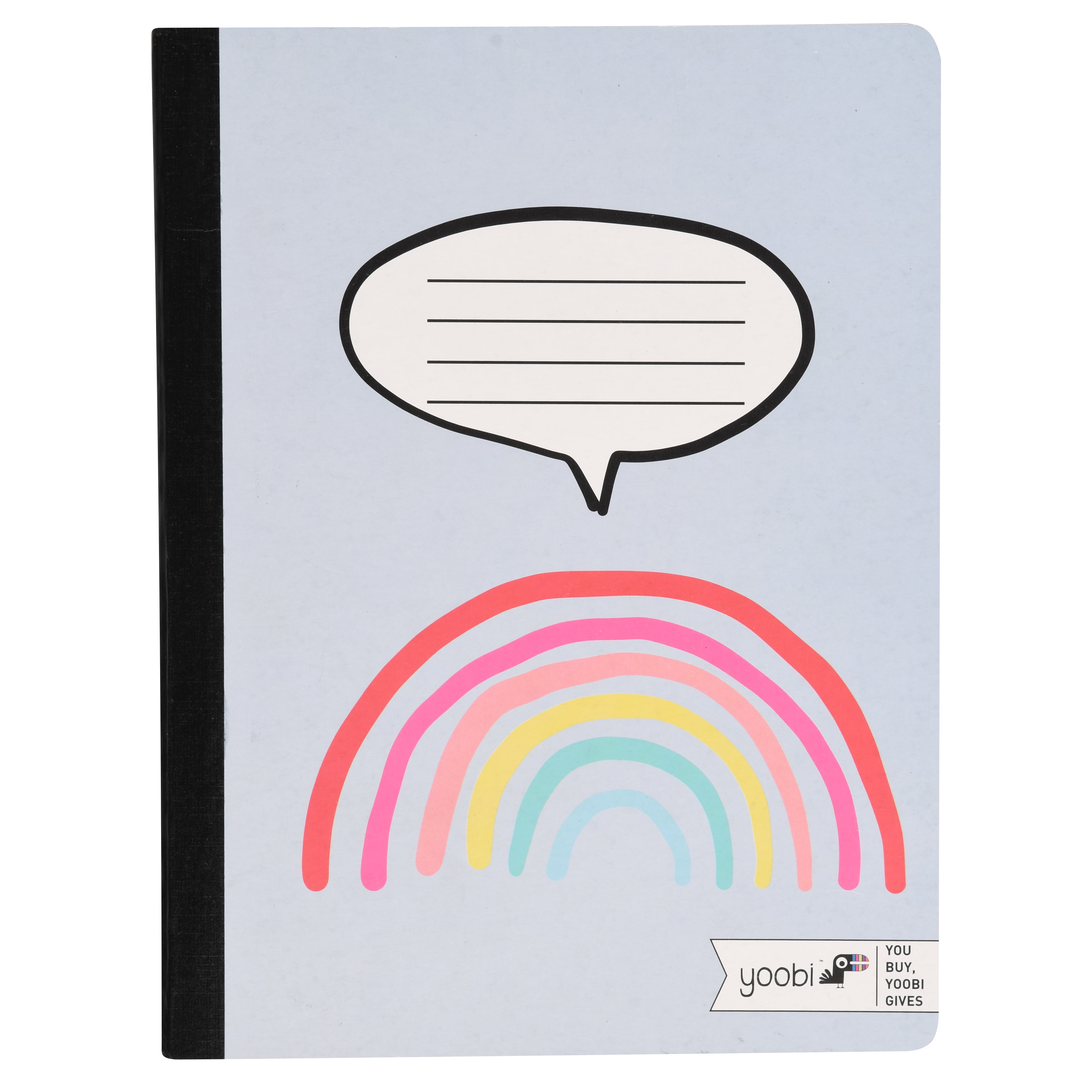 4 Yoobi Rainbow Spiral Notebook 1 Subject 100 Perforated College Ruled 2 Pockets 
