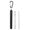 thumbnail image 2 of Drinking Straw,Portable Stainless Steel Telescopic Telescopic Straw Straw Maximized Efficiency, 2 of 8