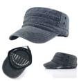 thumbnail image 4 of Qarigey Gorro estilo gorra de cadete básico y desgastado de algodón Sombreros verde Qarigey PS15897-04, 4 of 6
