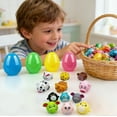 thumbnail image 5 of 12 Pack Prefilled Easter Eggs Filled with Animal Car Toys, Suitable for Easter Egg Hunt Game, Kids Easter Basket Stuffers, Party Favors, Classroom Prizes & Small Gifts for Boys Girls Toddlers, 5 of 6