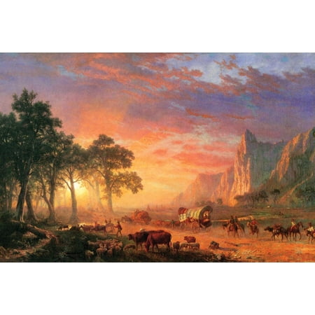 Art.com The Oregon Trail Art Print by Albert Bierstadt, 18" x 12"